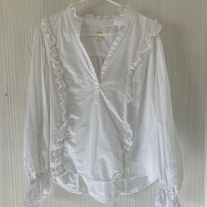 Maeve Anthropologie lace 100% cotton blouse XL
